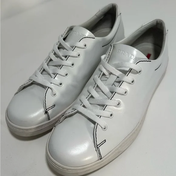Prada | Shoes | White Prada Casual Vintage Mens Shoes Size 1 